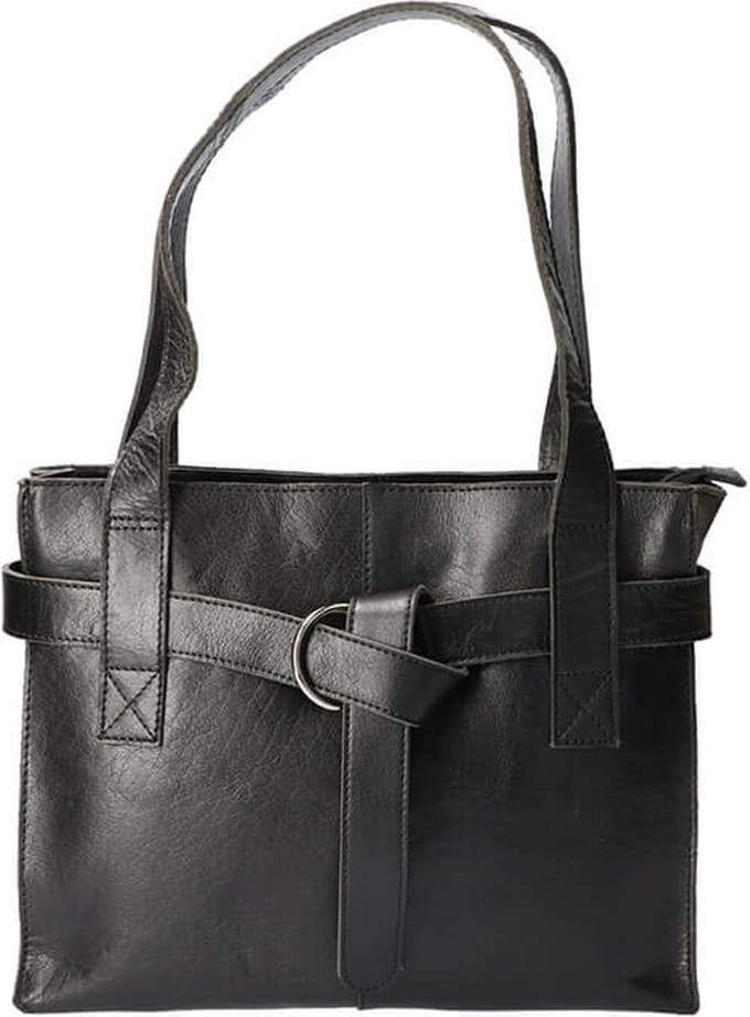 Revival by Leather Design Handtas Italia Zwart
