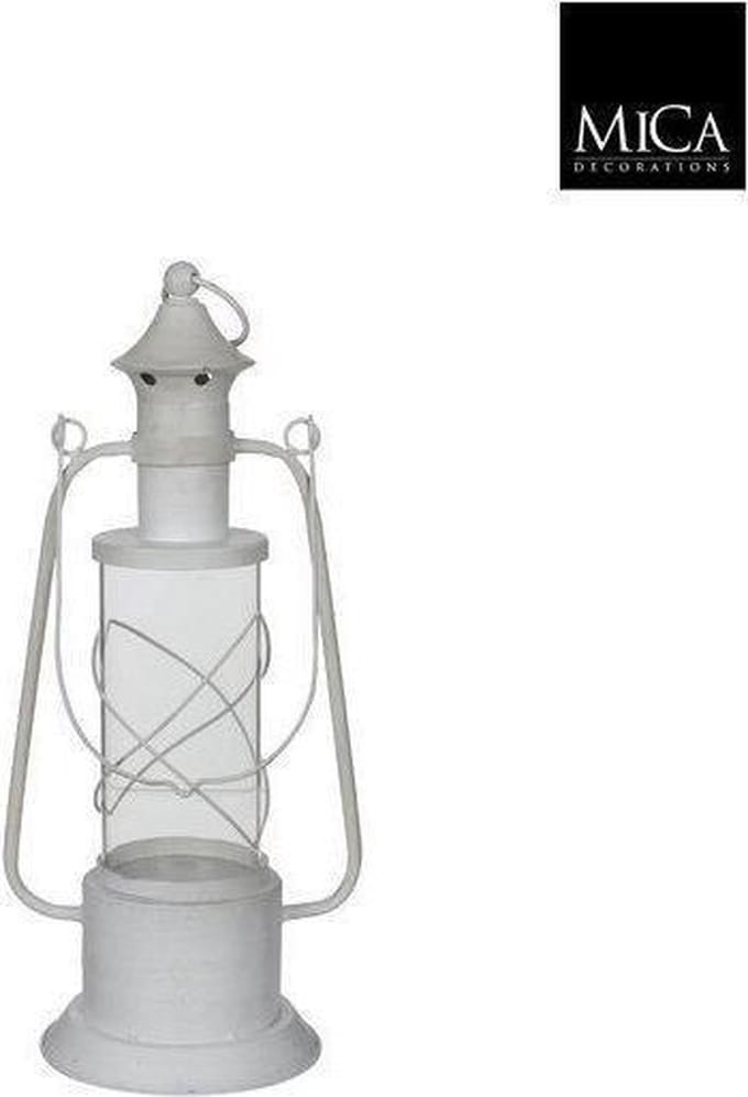 Mica Decorations - Lantaarn Granada 52 cm hoog - White wash