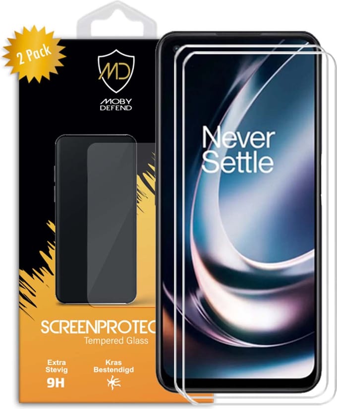 2-Pack MobyDefend Screenprotectors - Geschikt voor OnePlus Nord CE 2 Lite - Case-Friendly Screensaver - Gehard Glas