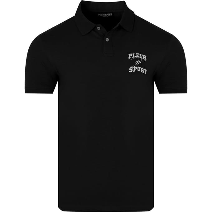 Plein Sport Poloshirt Met Klein Logo, Zwart