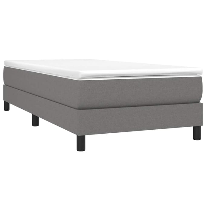 vidaXL - Boxspring - bed - 80x200 - cm - stof - donkergrijs