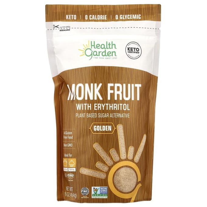Monniksvrucht Met Erythritol, Goudkleurig, 16 oz (454 gr)