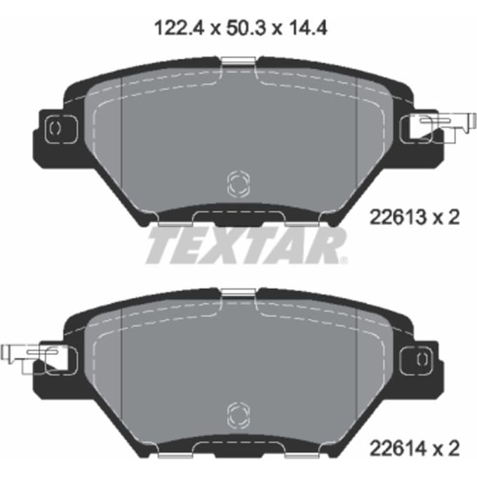 Remblokset TEXTAR 2261301, achter