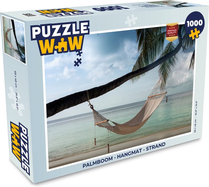 Puzzel Palmboom - Hangmat - Strand - Legpuzzel - Puzzel 1000 stukjes volwassenen