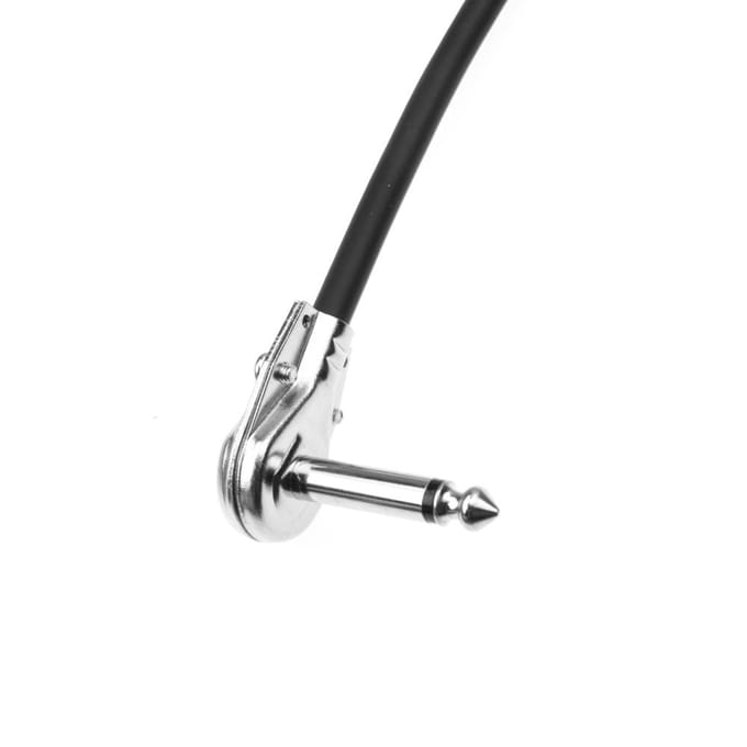Gitaar Effect Pedaal Kabel Draad Platte Patch Kabel Snoer 6.35mm Haaks 15cm black