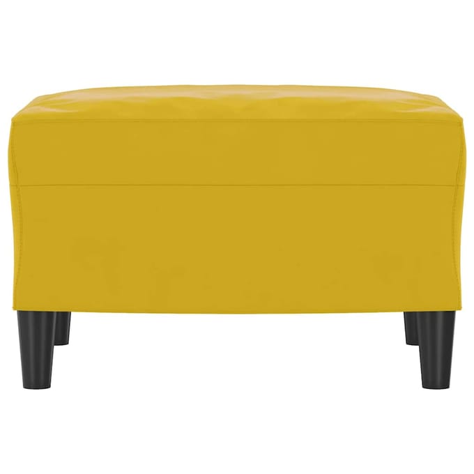 vidaXL - Voetenbank - 60x50x41 - cm - fluweel - geel