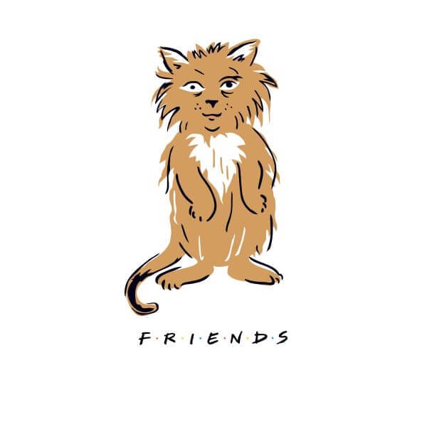 Friends Smelly Cat dames t-shirt - Wit - S