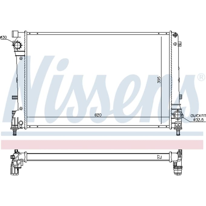 Radiator, motorkoeling NISSENS 617863