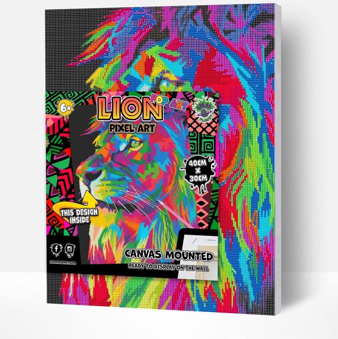Lannoo - Creative Set - Diamond Painting - Op canvas - Leeuw - 30 x 40cm