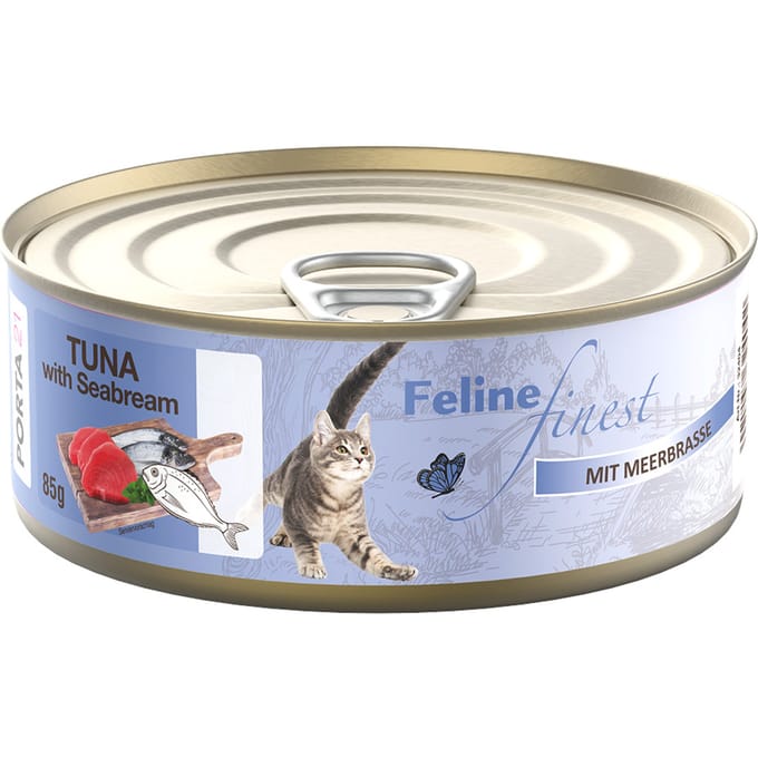 6x85g Feline Finest Tonijn met Zeebrasem Nat Kattenvoer