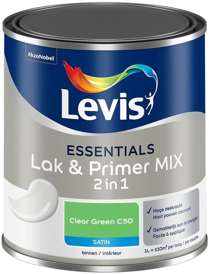 Levis - Essentials Lak & Primer Mix - Clear Green C50 - Mengverf - 1 L