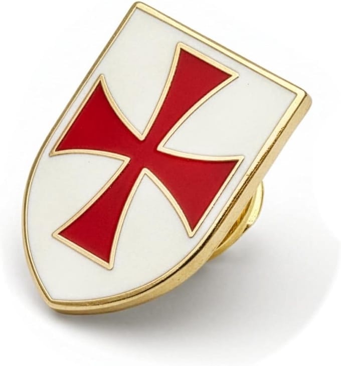 Masonic Knights Templar Badge, enamel