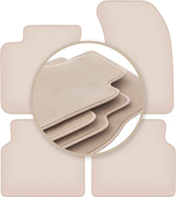 PREMIUM beige vloermatten voor: Audi A8 D4 sedan 2009-2017