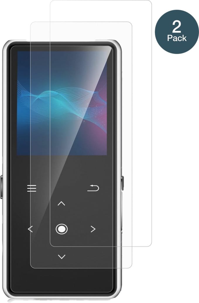 dipos – 2x Matte Pantserfolie geschikt voor AiMoonsa B27 MP3-Player | 9H Screenprotector