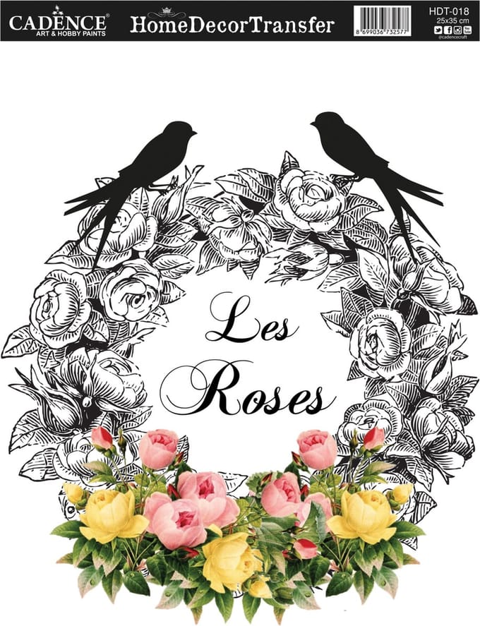 Cadence Home Deco Transfer HDT-018 25x35 cm Les Roses