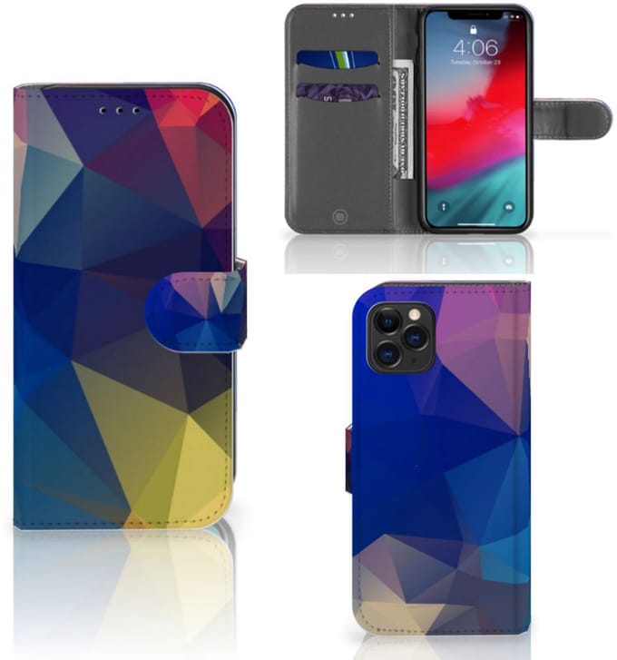 Apple iPhone 11 Pro Book Case Polygon Dark