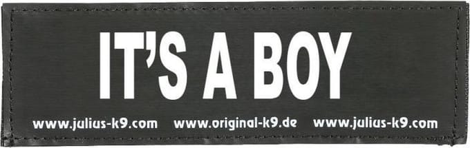Set Labels voor Powerharness - Large tekst: IT'S A BOY