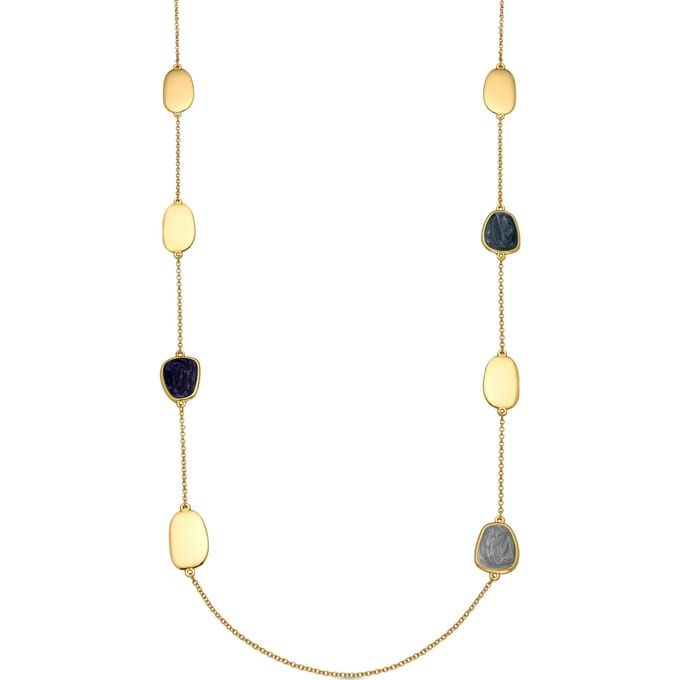 Luxeketting met Blauw Lak 18k goud afwerking - Talyu