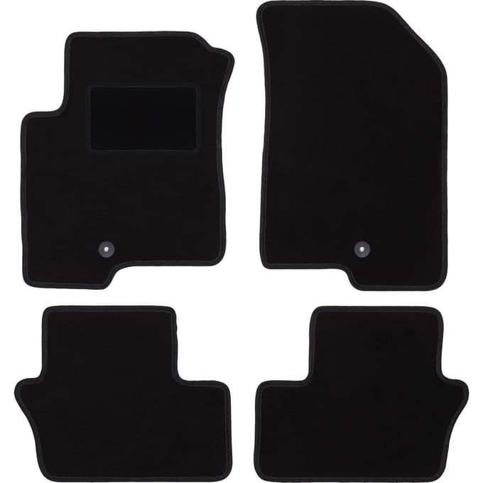 Zwarte velours vloermatten voor: Dodge Caliber hatchback (2006-2011)