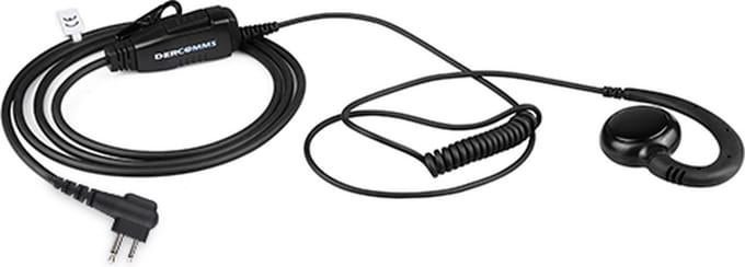 DerComms® C ring beveiligingsoortje voor Motorola CLR446, CP040, DP1400, XT420, XT460, XT660D, XTNi portofoons