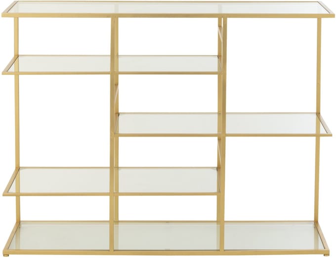 J-Line console - ijzer/glas - goud