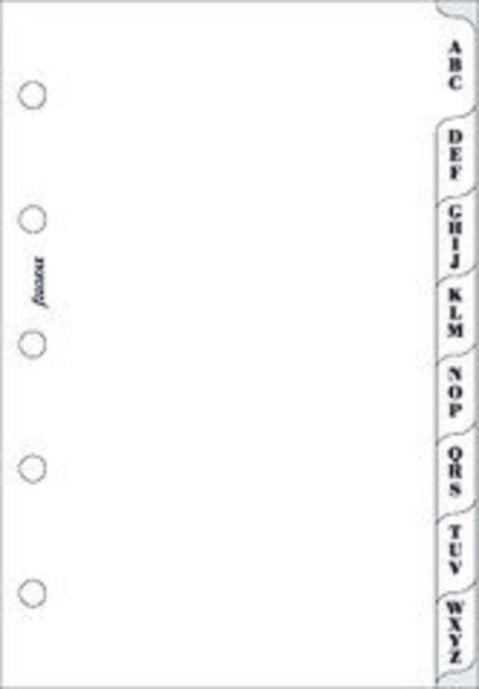 Filofax - vulling mini - tabbladen - wit