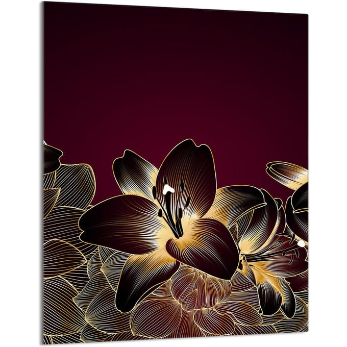 TMK ArtDeko Orchidea - Glazen Snijplank - 40x52 cm - Geharde Glas - Antibacterieel