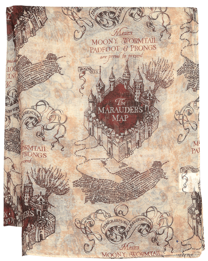 Harry Potter Marauder's Map Dames Doek - meerkleurig - Standard