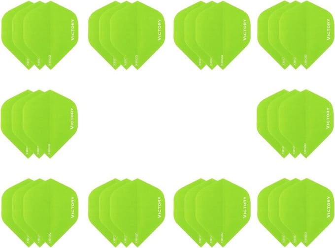 10 sets (30 stuks) Super Sterke Groene Poly XS100 - flights - dartflights
