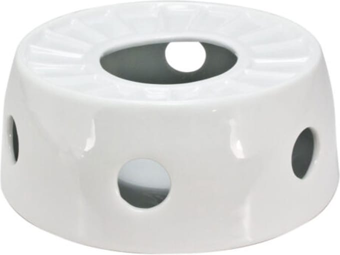 Svenska Living Rechaud - warmhoudplaat - porselein - wit - 16 x D14 cm