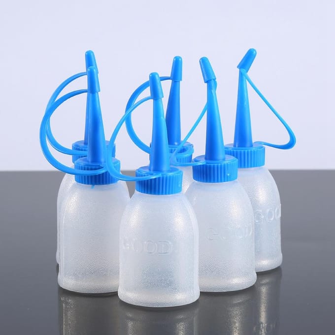6 Stuks/zak 30ML Industriële Lijm Gel Olie Plastic Knijpbare Lege Fles Spuit Dispenser white