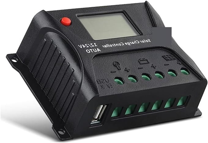 Zonne Laadregelaar - Accu Controller - Accu Beheer - LCD Display - 20A - Zwart