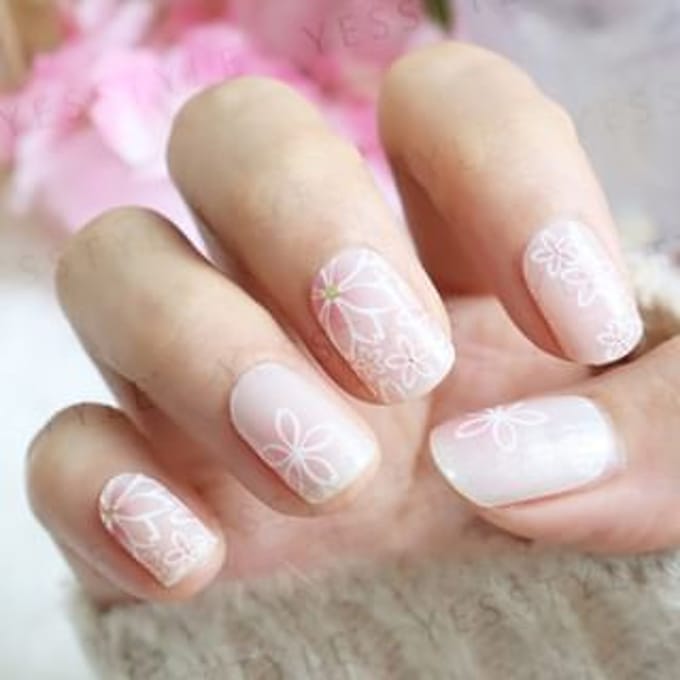 Lunacaca - Sakura Amblight Nail Art Stickers 24 pcs