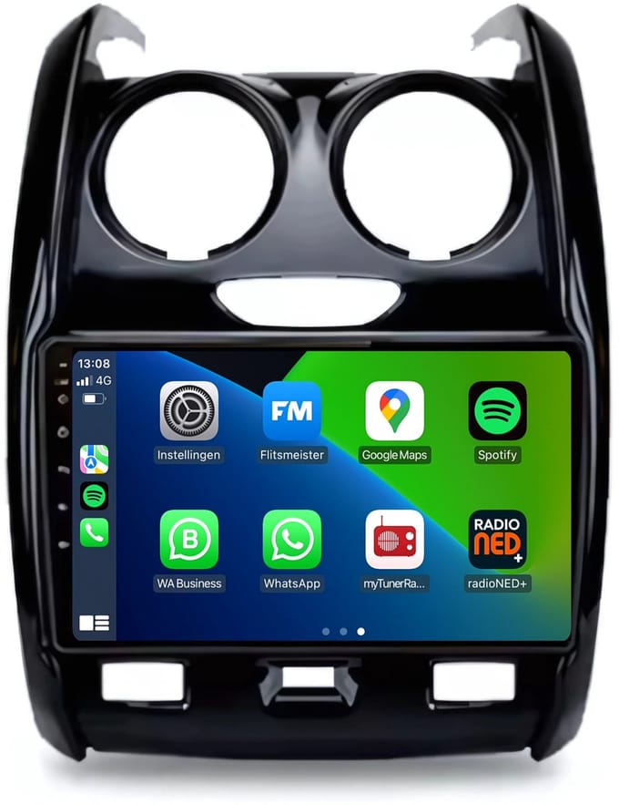 CarPlay autoradio geschikt voor Dacia Duster | 2013 t/m 2017 | Android 13 | Draadloos Apple CarPlay & Android Auto | 2GB + 32GB | 8-Core processor | Davilon | 2025 model | 2013 2014 2015 2016 2017 | Bluetooth & Wifi