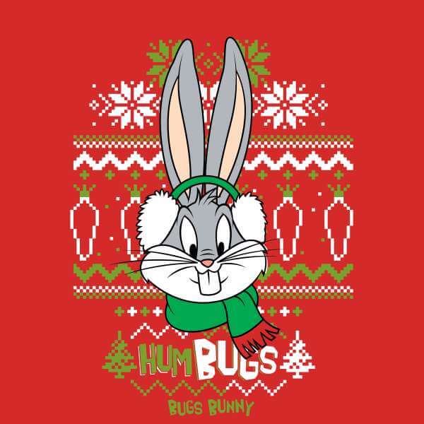 Looney Tunes Bugs Bunny Knit Christmas Jumper - Red - M