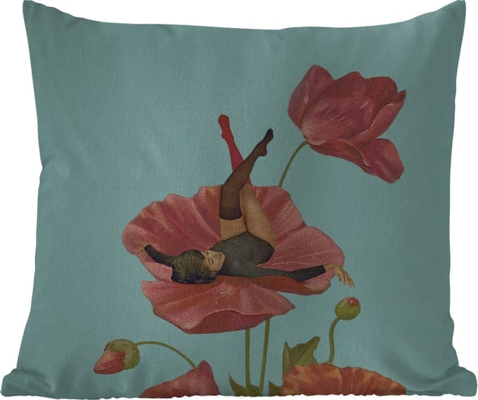 Sierkussen Buiten - Dromen - Vintage - Vrouwen - 60x60 cm - Weerbestendig
