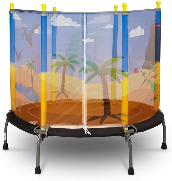 Kindertrampoline met Veiligheidsnet - Springplezier voor Binnen en Buiten