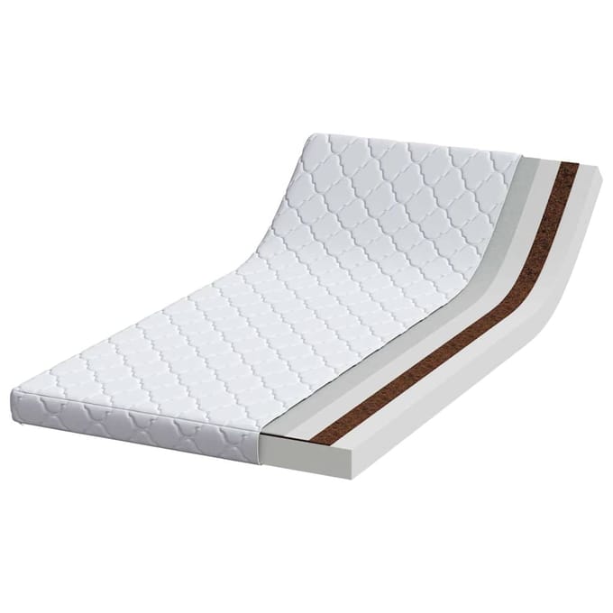 vidaXL - Matras - Wit - 100 - x - 200 - cm - Jacquard - stof