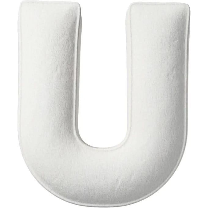 Kussen letter u Yellow Tipi Boucle