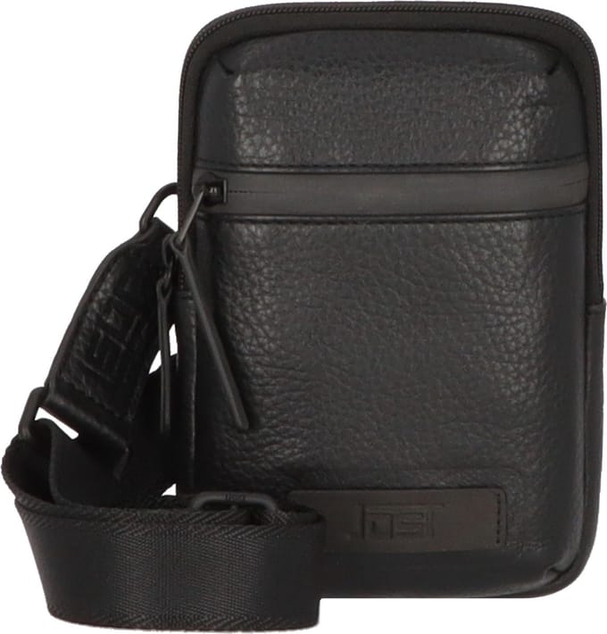 JOST Leren Schoudertas Stockholm Pouch Black Zwart