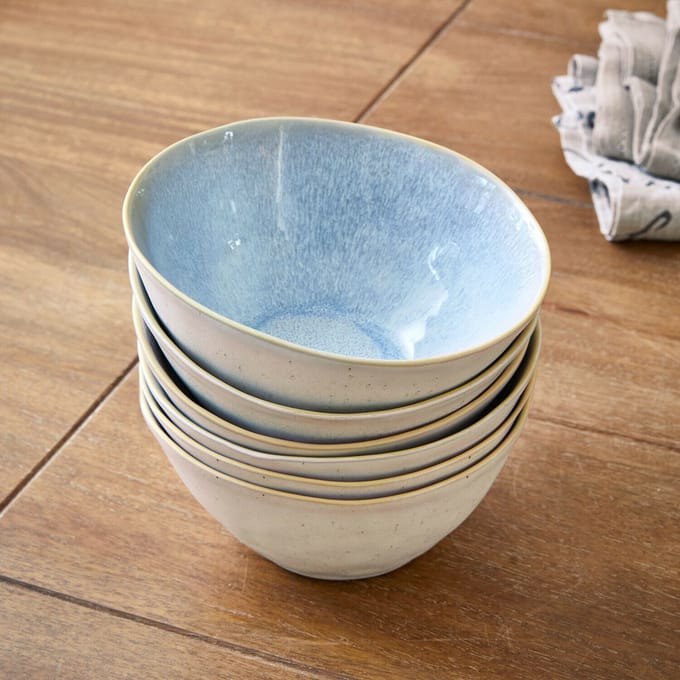 LOBERON Kommetje set van 6 Vionette blauw/wit