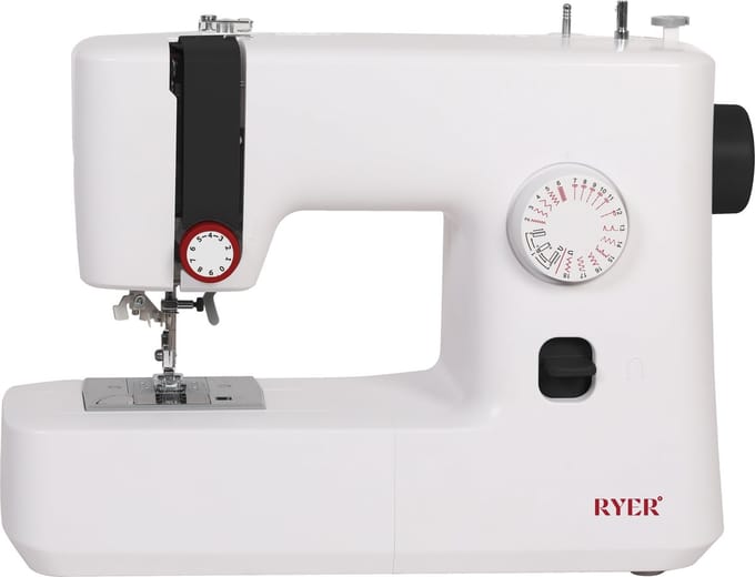 RYER - Naaimachine - 18 Steken - LED Verlichting - Voetpedaal - Stil & Compact
