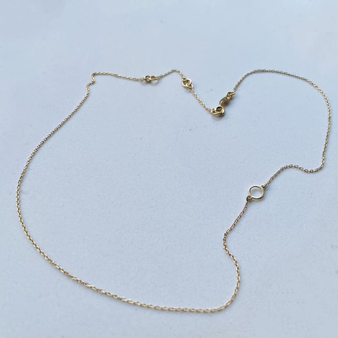 Minimalistische ketting | Collier | kleine cirkel | AG925 | goudkleurig