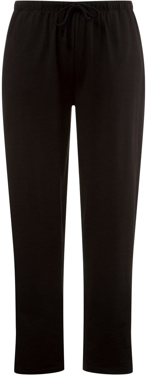 Ulla Popken - Dames - Broek slim fit elastische tailleband zijdelingse split - Zwart - Maat 42+