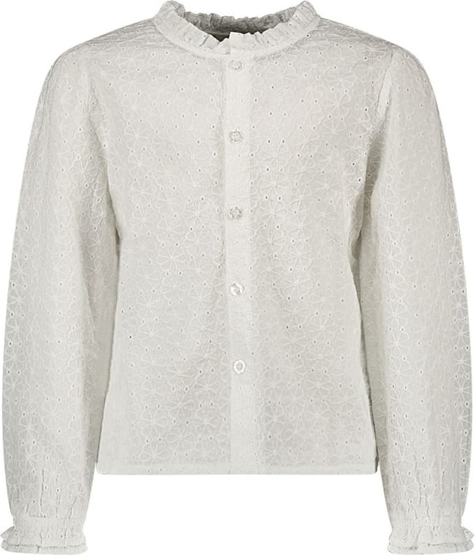 B.Nosy Meisjes blouse embroidery - Fee - Ecru