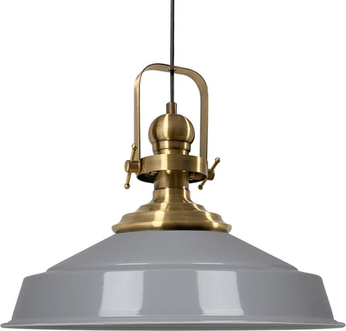 Bamyum Plafondlampen Metaal E27 Hanglamp Armatuur Lichtkap Industriële Retro Lampenkap - Grijs