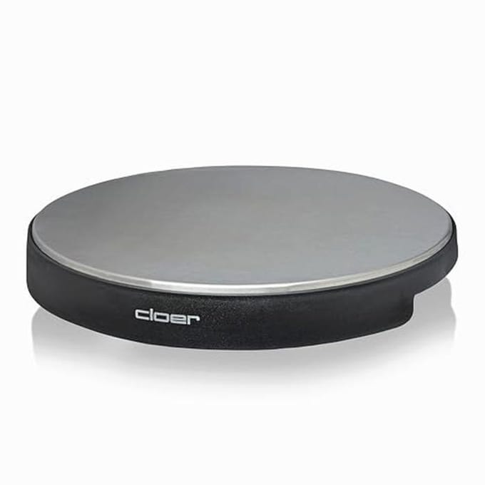 Warmhoudplaat met Geheugensteen - Draadloos, RVS, 130 °C, 35 cm