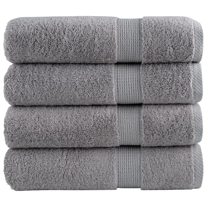 vidaXL - Handdoeken - SOLUND - 4 - st - 600 - g/m² - 50x100 - cm - grijs
