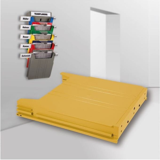 Eichner Wandfolderhouder BIG, B 262 x D 42 x H 302 mm, vulhoogte 34 mm, blauw
