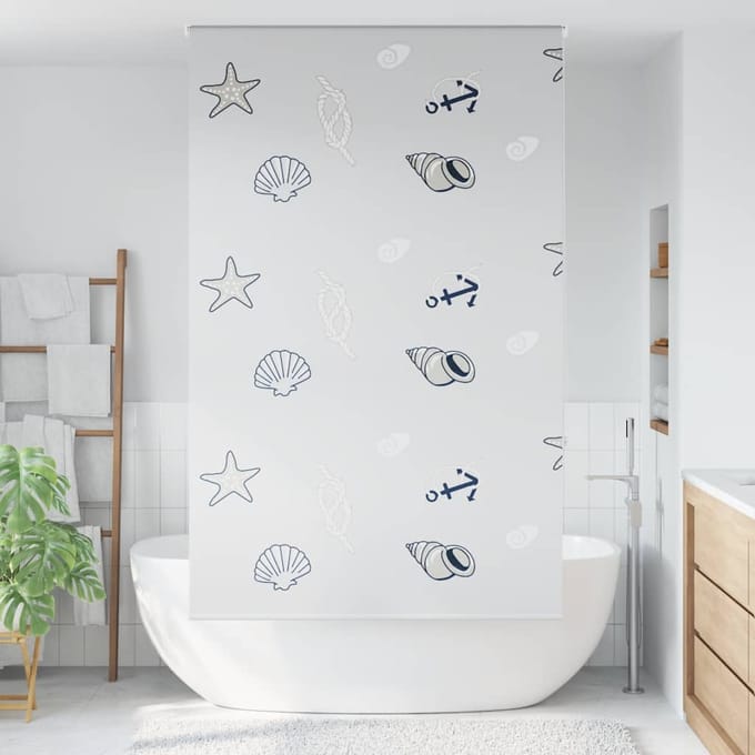 vidaXL - Doucherolgordijn - 120x240 - cm - stofbreedte - 116 - cm